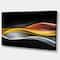 Designart - 3D Gold Silver Wave Design - Abstract Canvas art print
